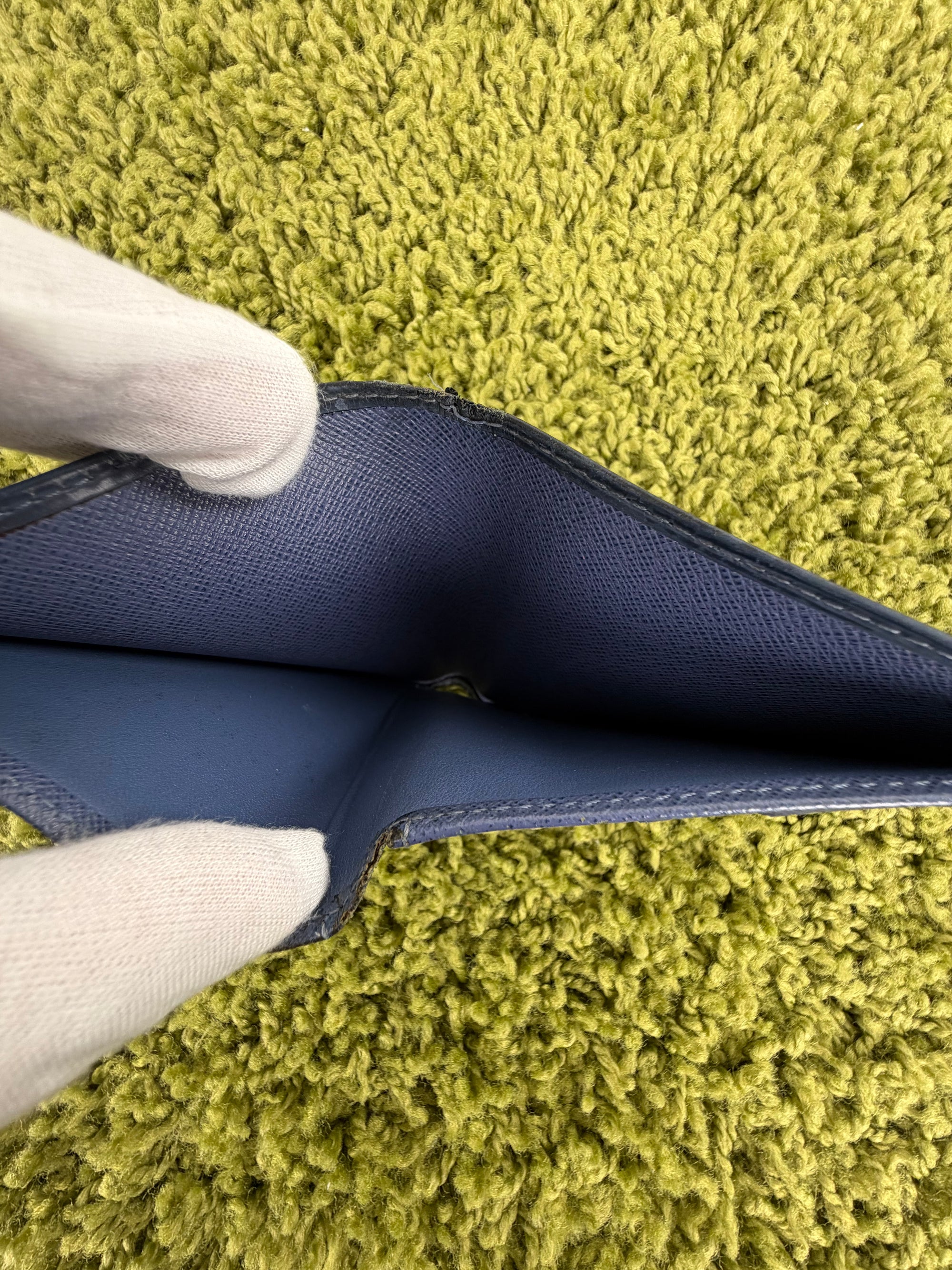 Portafoglio Louis vuitton in pelle Epi multiple blu