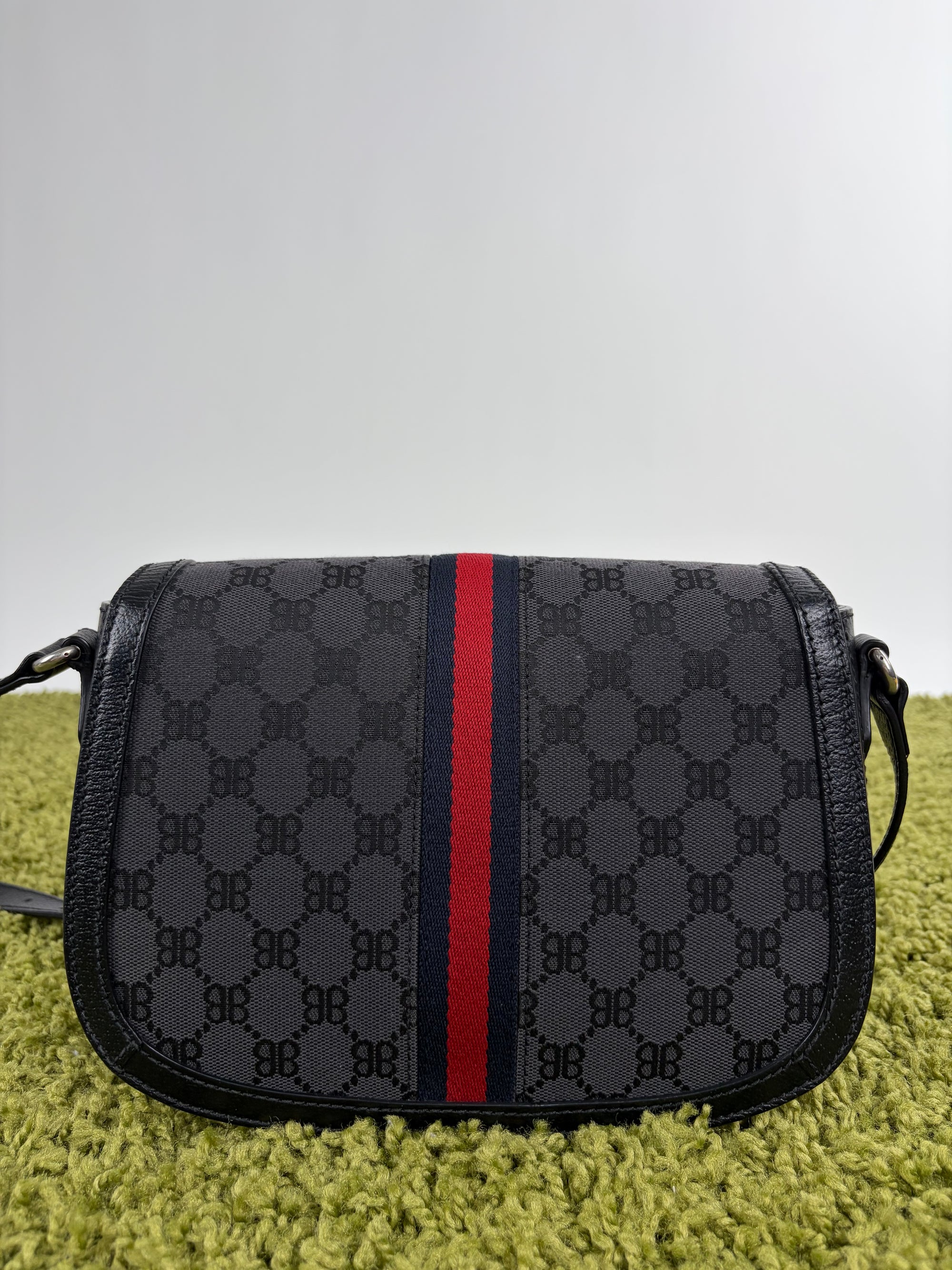 Borsello Balenciaga X Gucci nero rosso e blu