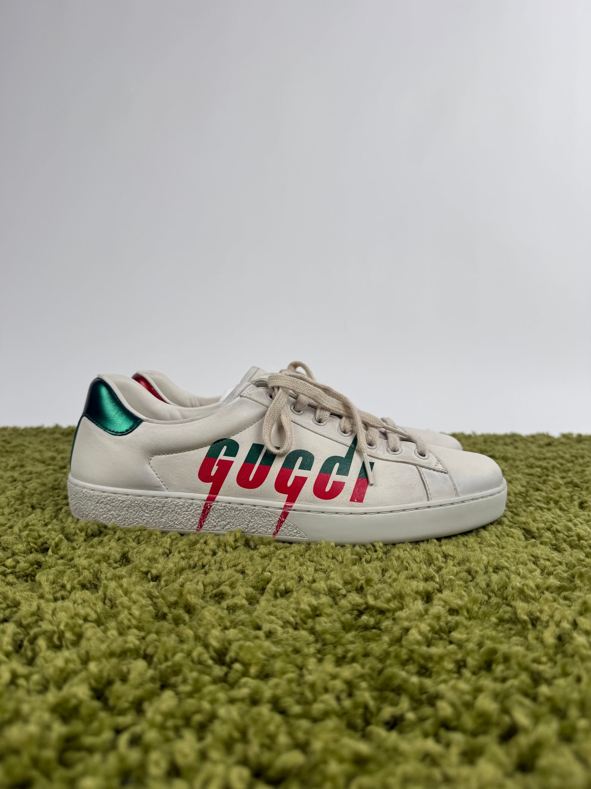 Gucci Ace Effetto Usato Bianca 8