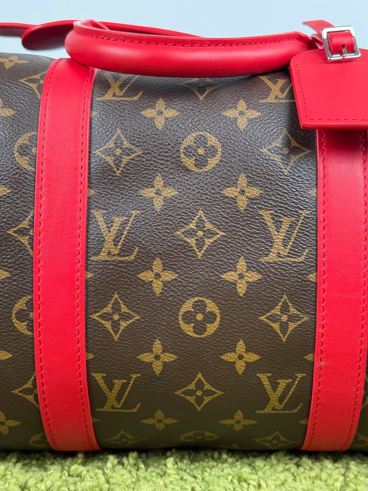 Keepall Bandoulière 45 Louis Vuitton Marrone Rosso