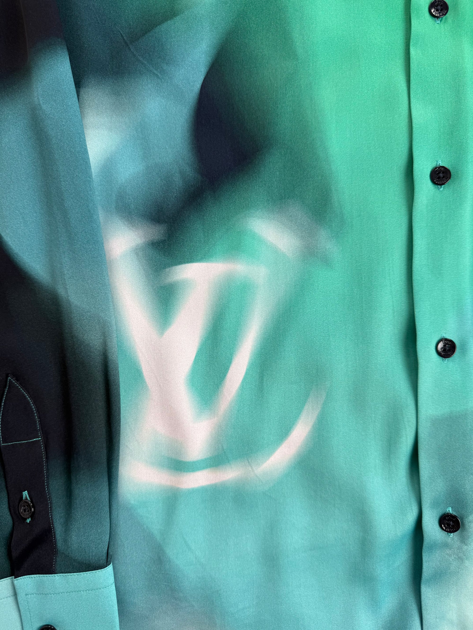 Camicia Louis Vuitton Blu Verde S