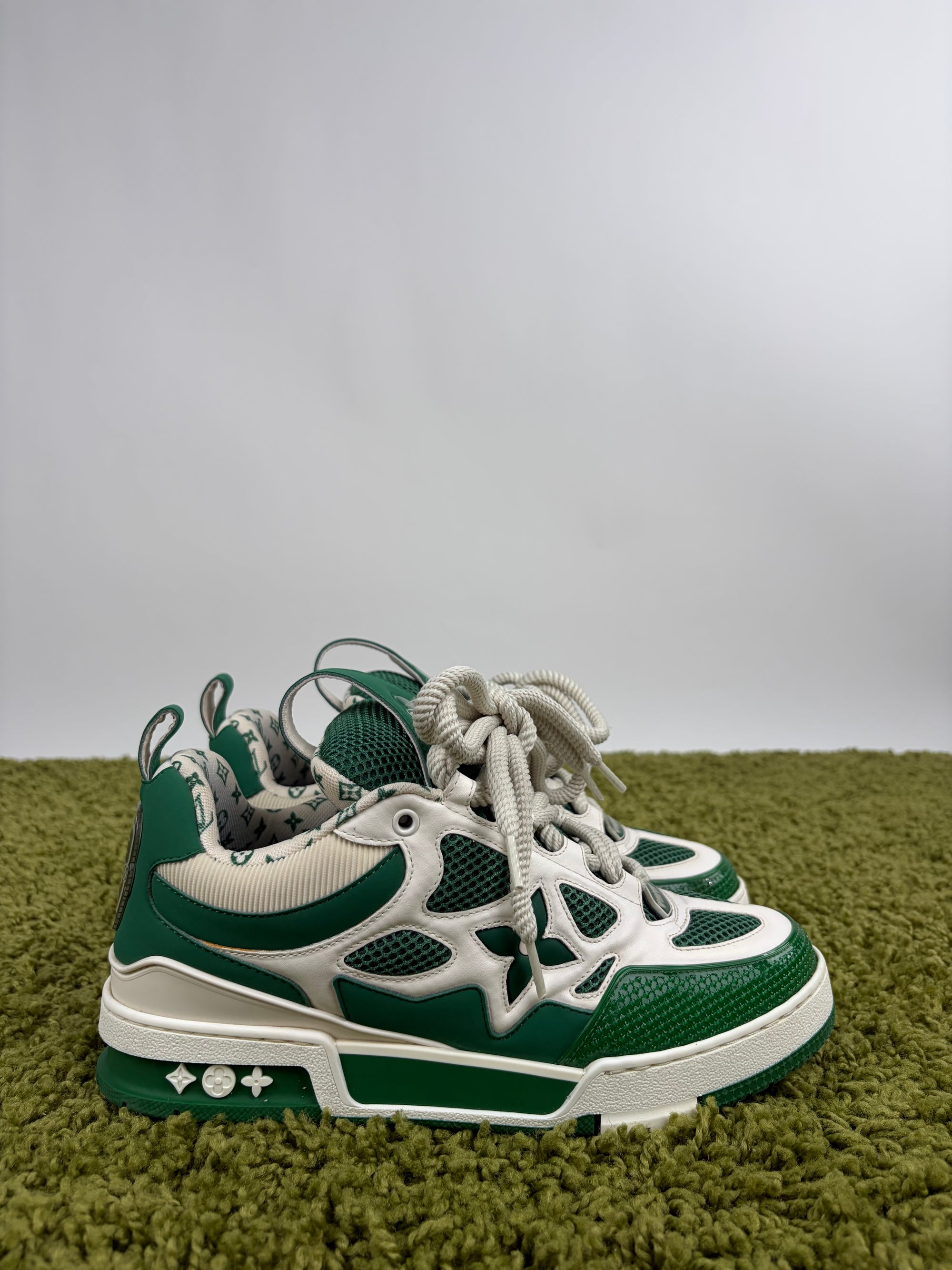 Louis Vuitton skate Size 7.5=41.5 calza 42.5 bianche e verdi