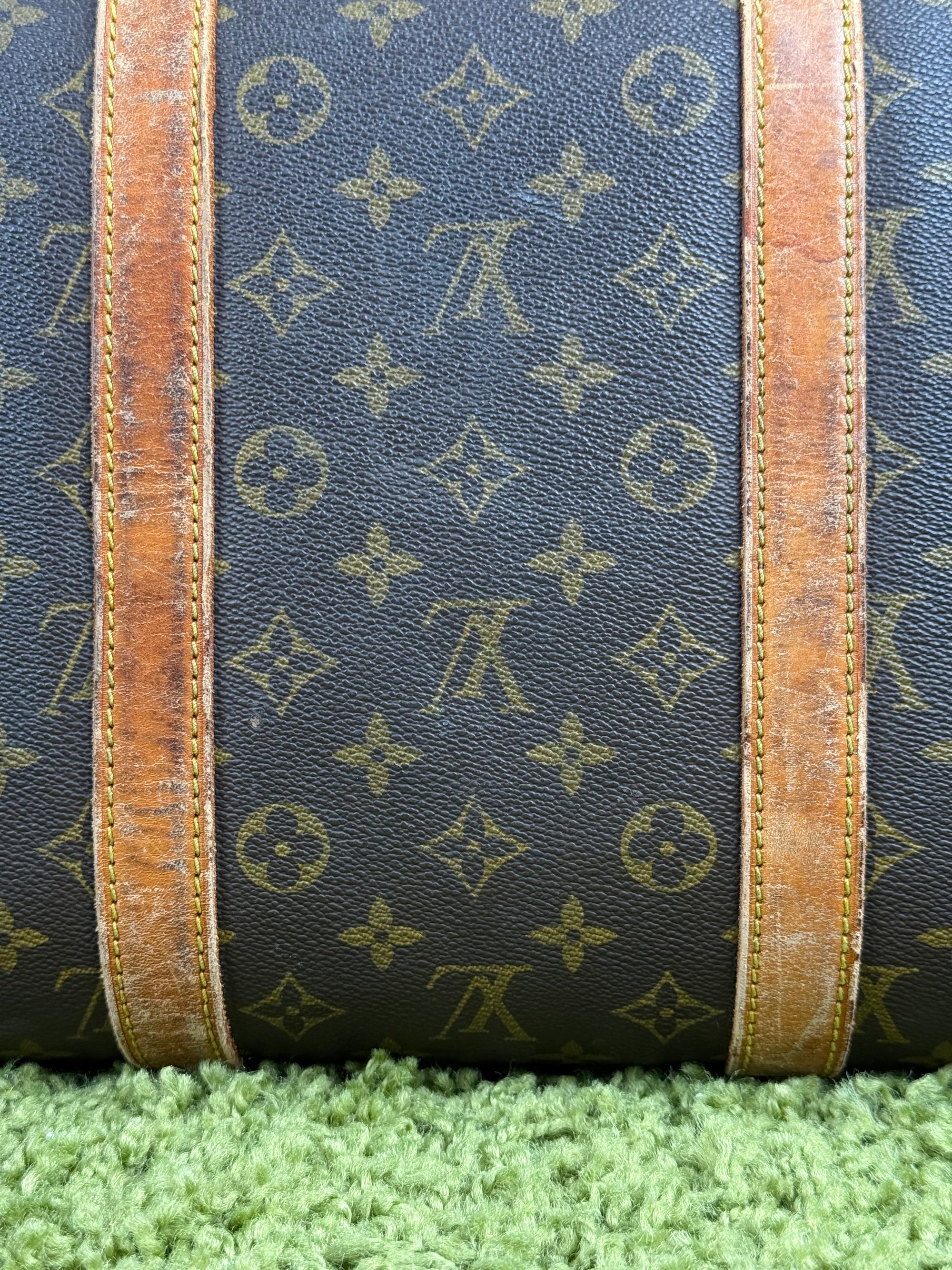 Borsone Keepall Louis Vuitton 55 vintage Marrone