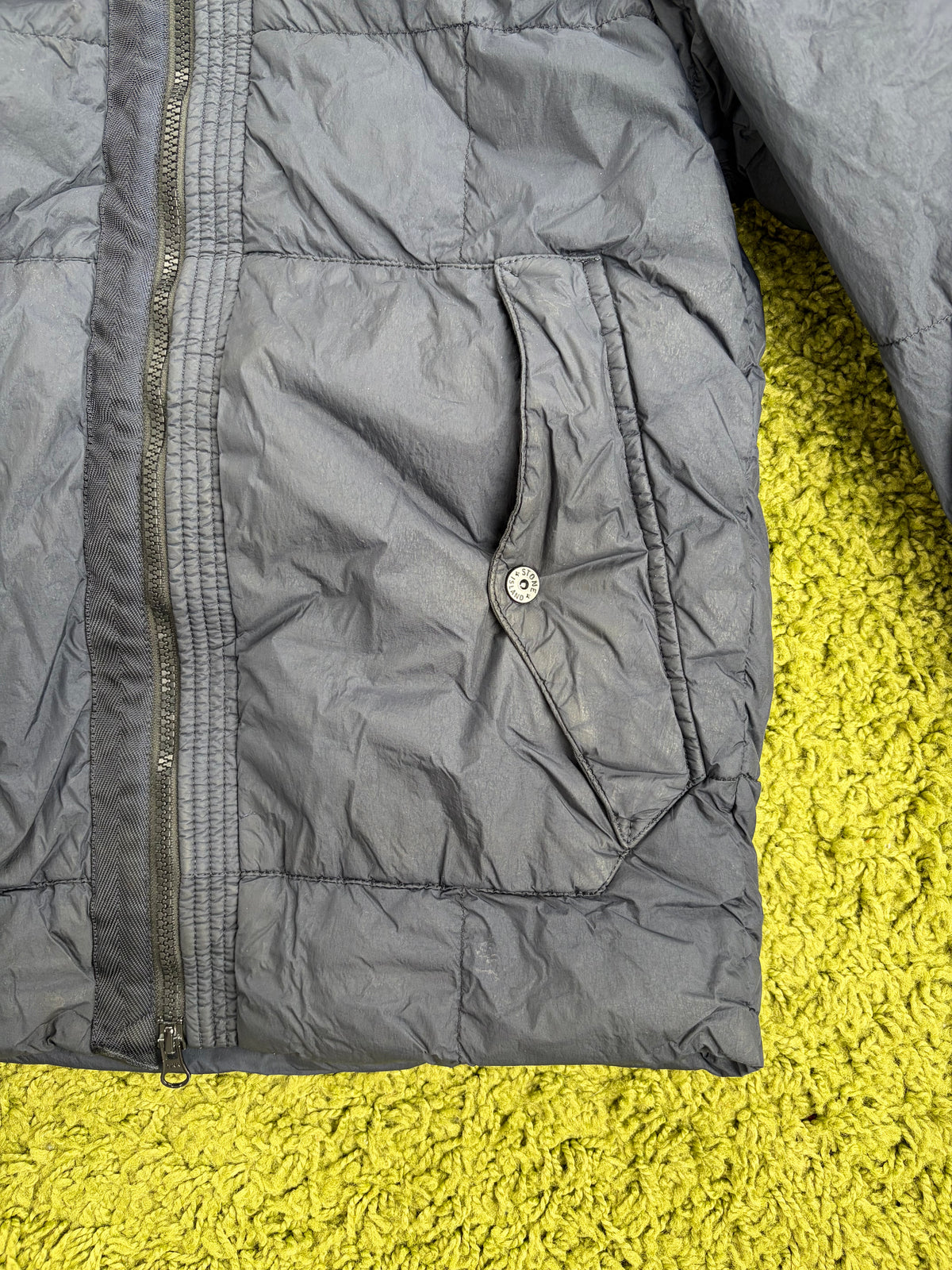 Giubbotto Stone Island Garment Dyed Crinkle Reps NY Down Blu S