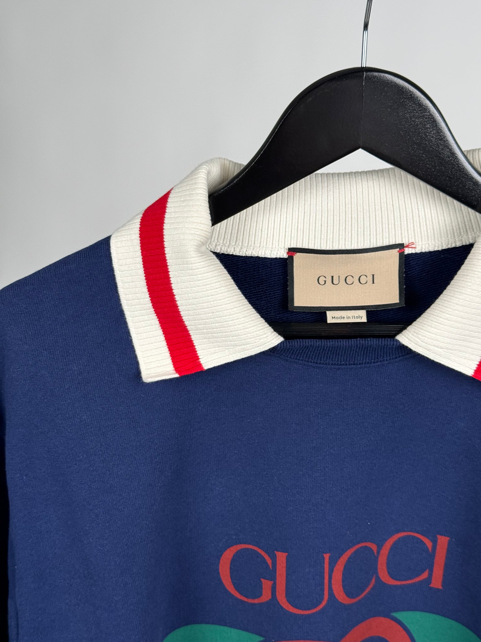 Felpa Gucci Size XXL blu verde e rossa