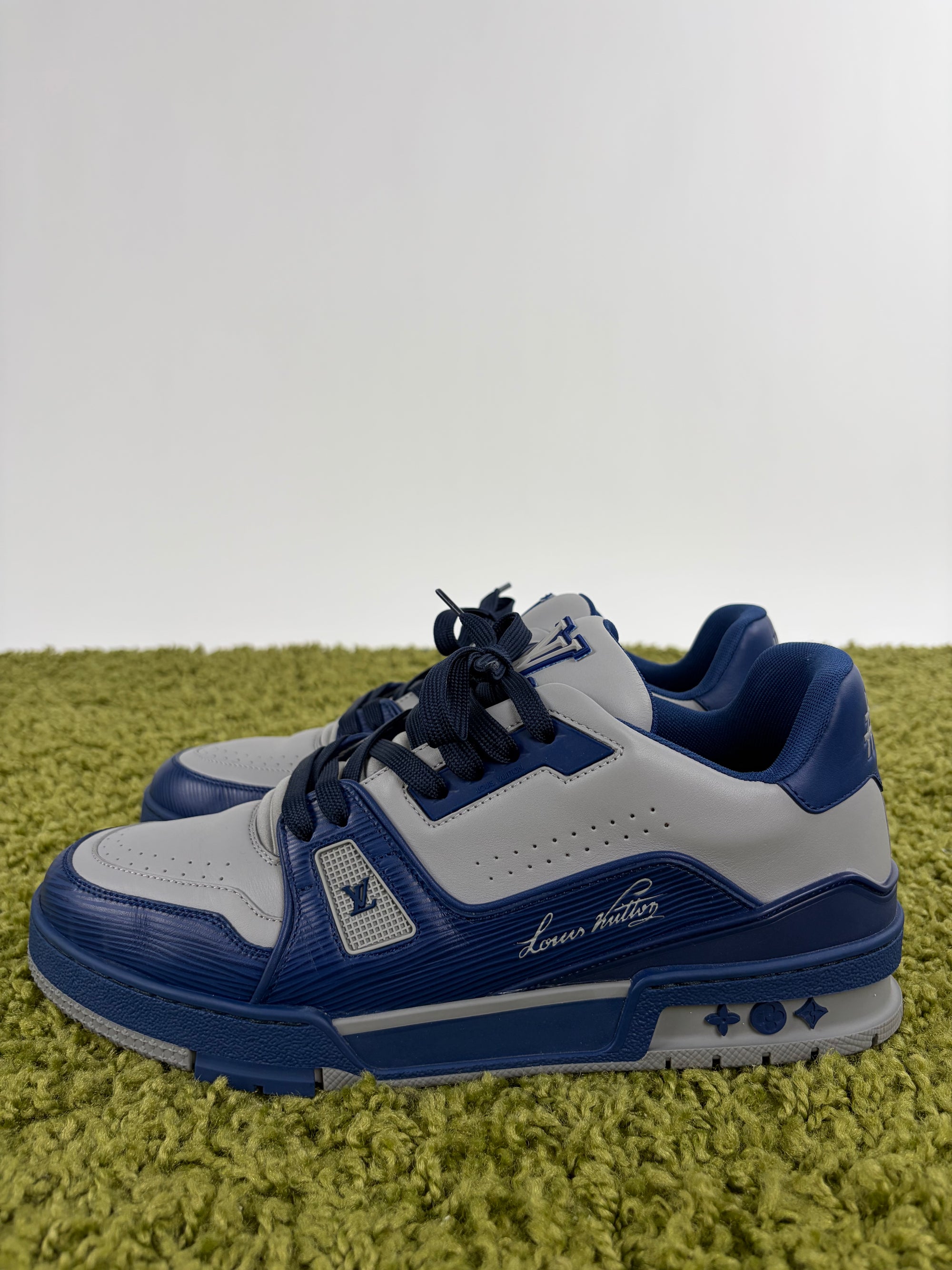 Louis Vuitton trainer Size 8=42 calza 43 blu e grigia