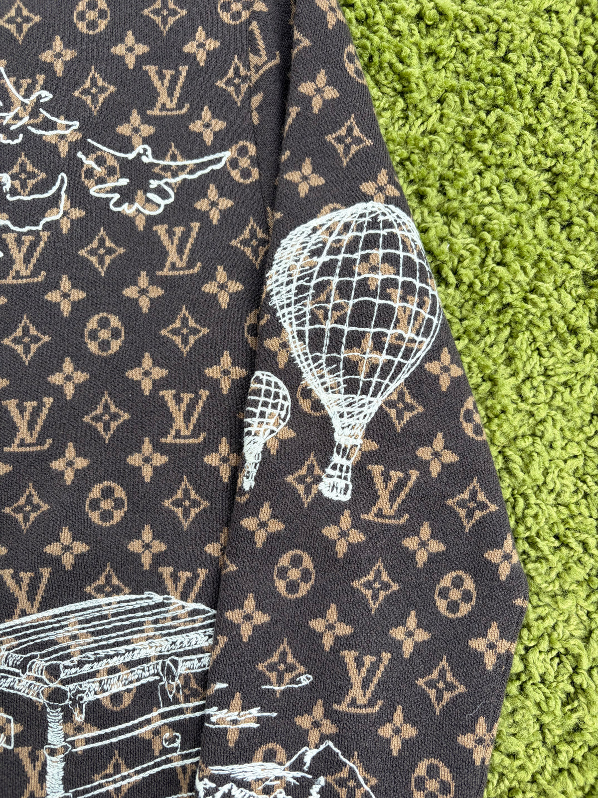 Maglione Louis Vuitton Monogram Marrone S