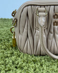 Borsa Arcadie Nappa Miu Miu Beige