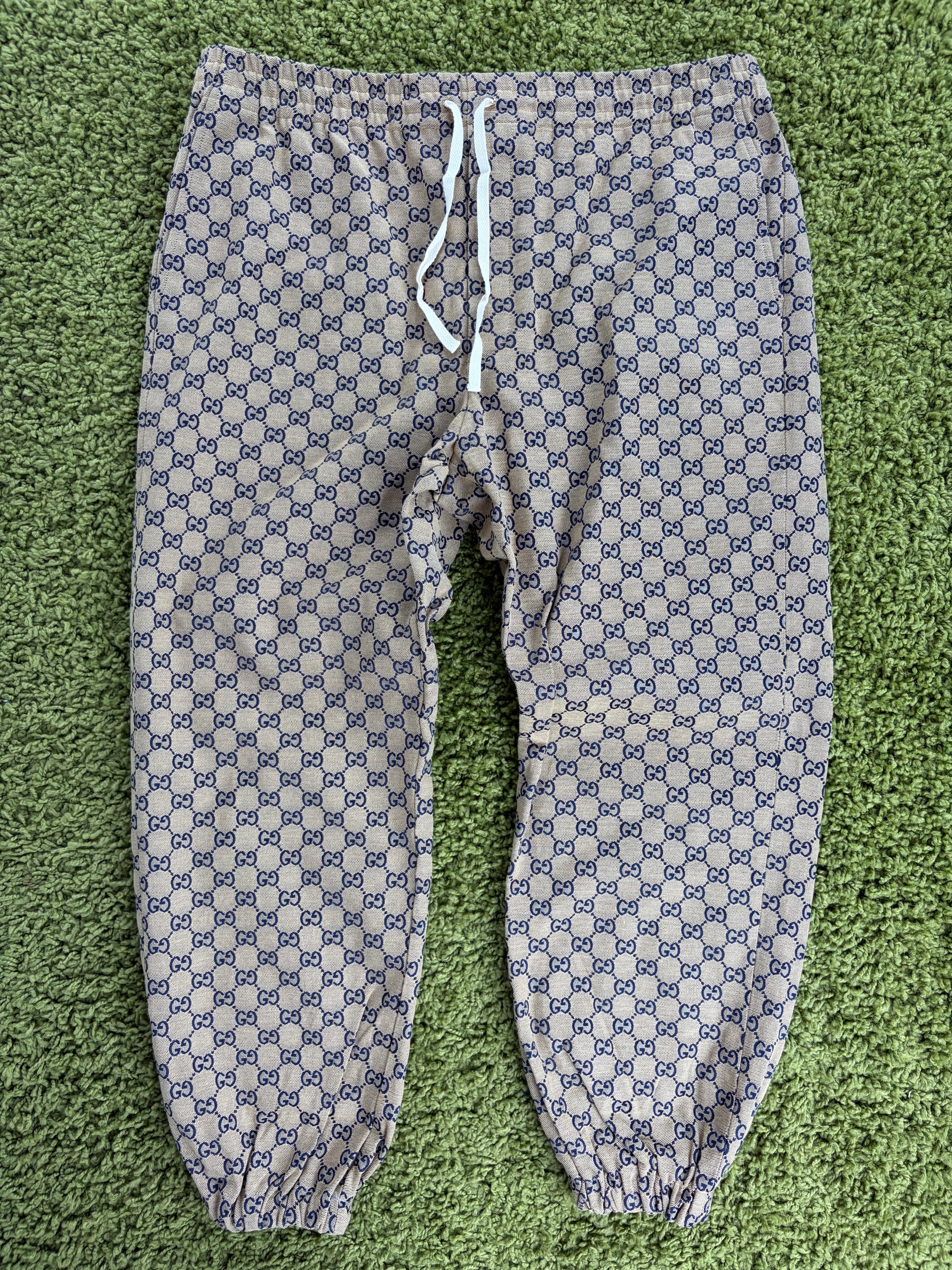 Pantalone Gucci Size 56 beige e blu