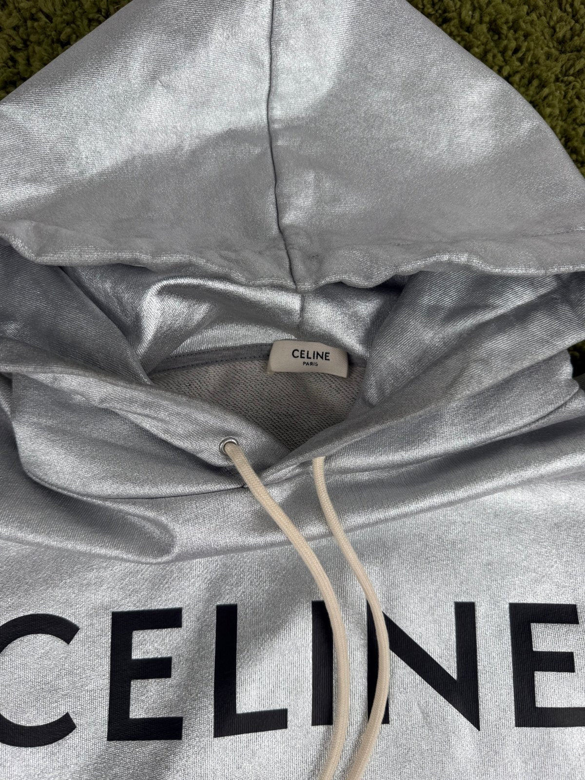 Felpa Celine Size M argento e nera - Second Hand Di Fiore
