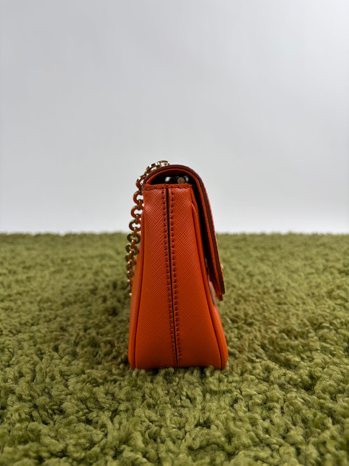 Borsa Ferragamo Gancini Chain Arancione