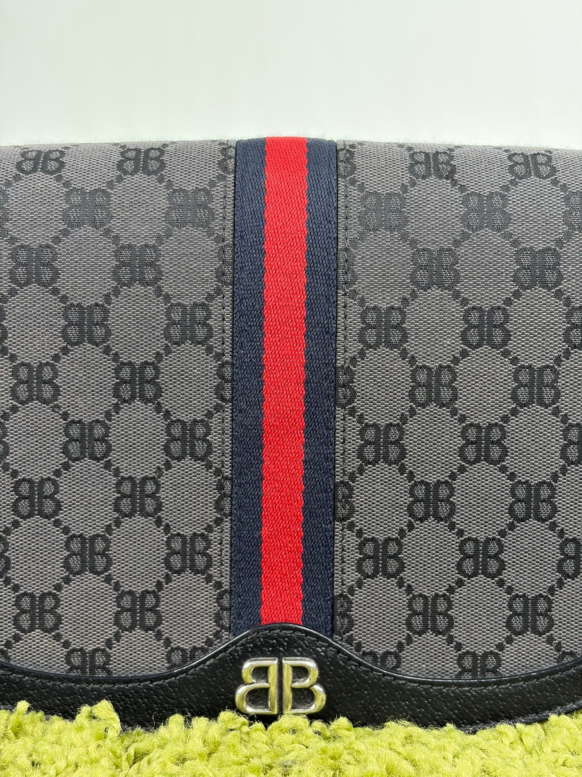 Borsello Balenciaga X Gucci nero rosso e blu