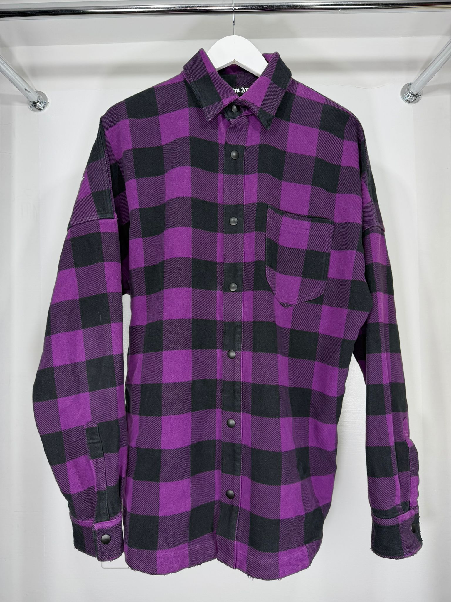 Camicia Palm Angels Size S nera e viola