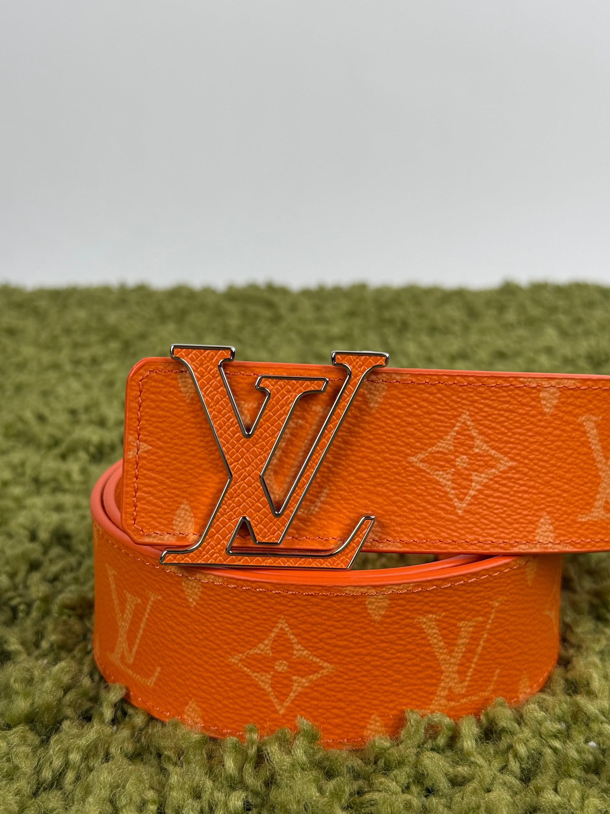 Cintura Monogram Reversibile Louis Vuitton Arancione 90/36