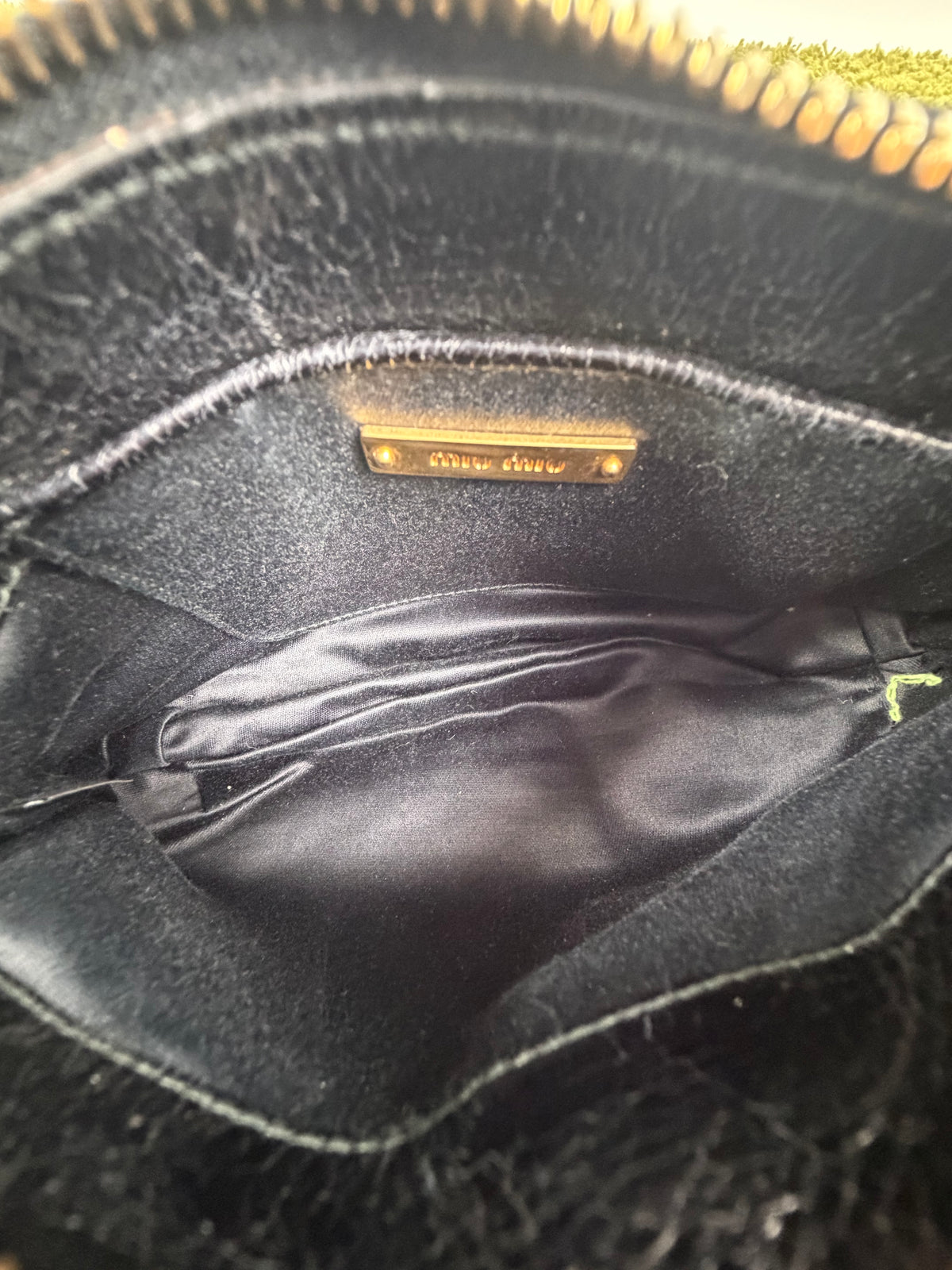 Borsa Miu Miu Pour Accessories Vitello Shine Sac Nera