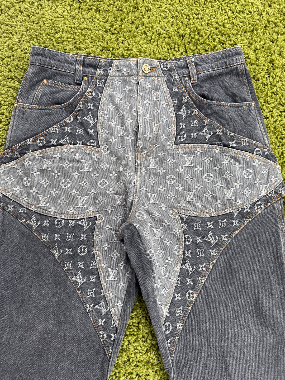 Jeans Louis Vuitton Monogram Grigio 34