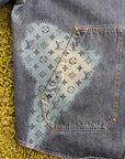 Giacca Louis Vuitton Monogram Halftone Denim L