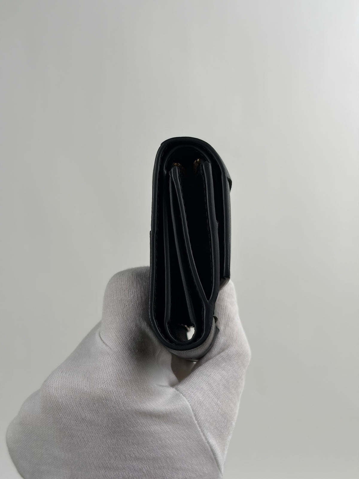 Portafoglio Bottega Veneta Tri-Fold Cassette Small Nero