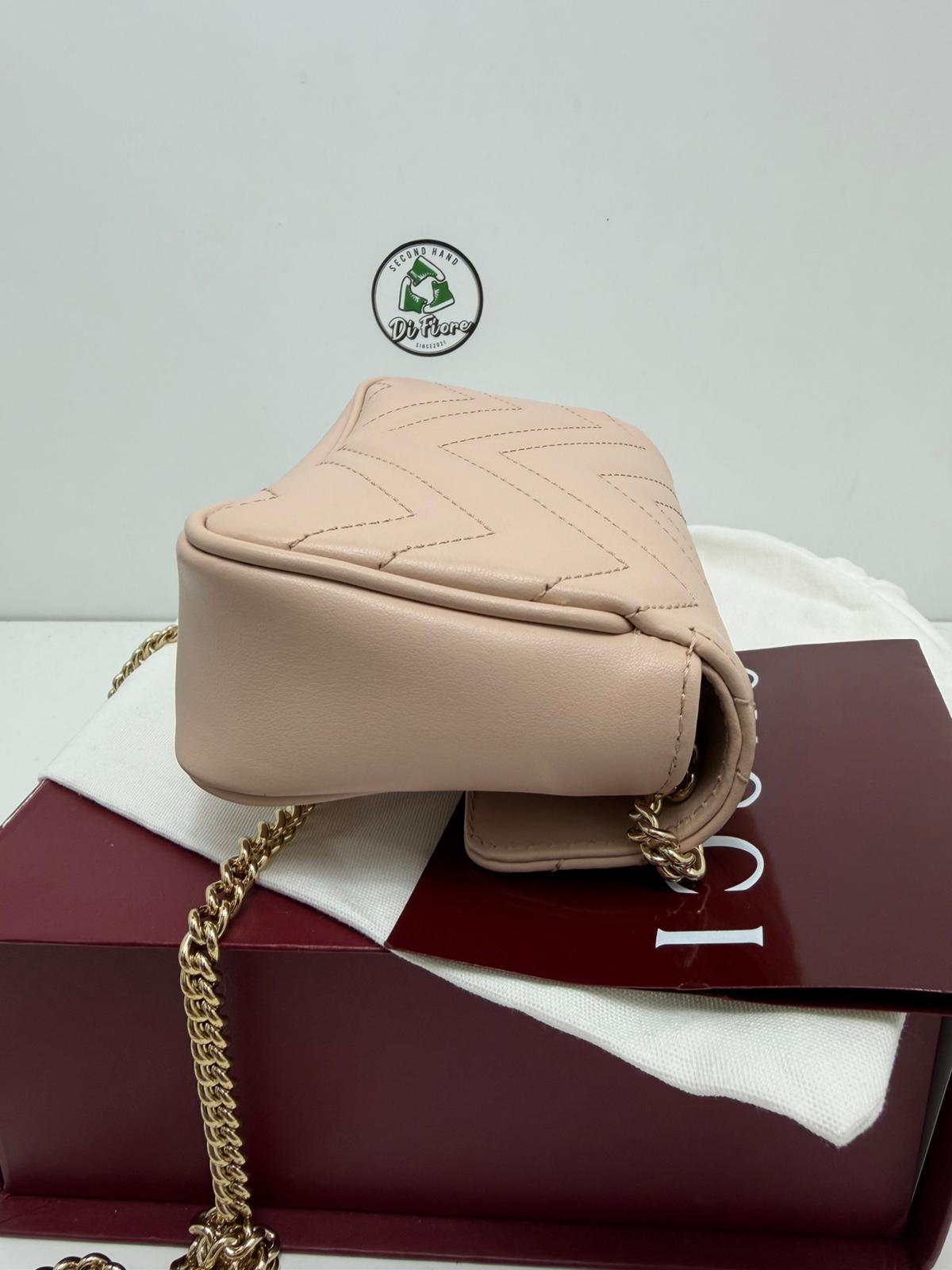 Borsa gucci mini marmont rosa
