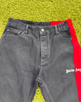 Jeans Palm Angels Nero Rosso 32