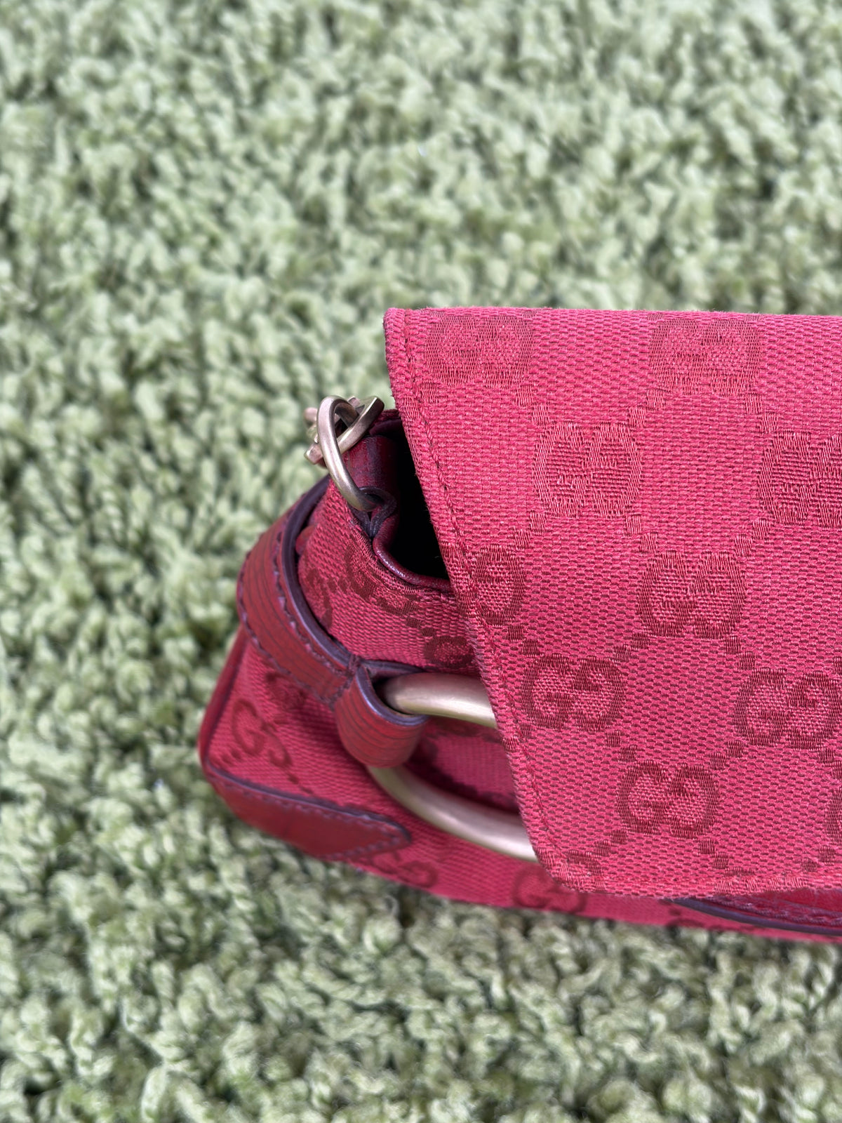 Borsa Gucci Horsebit Chain Rossa