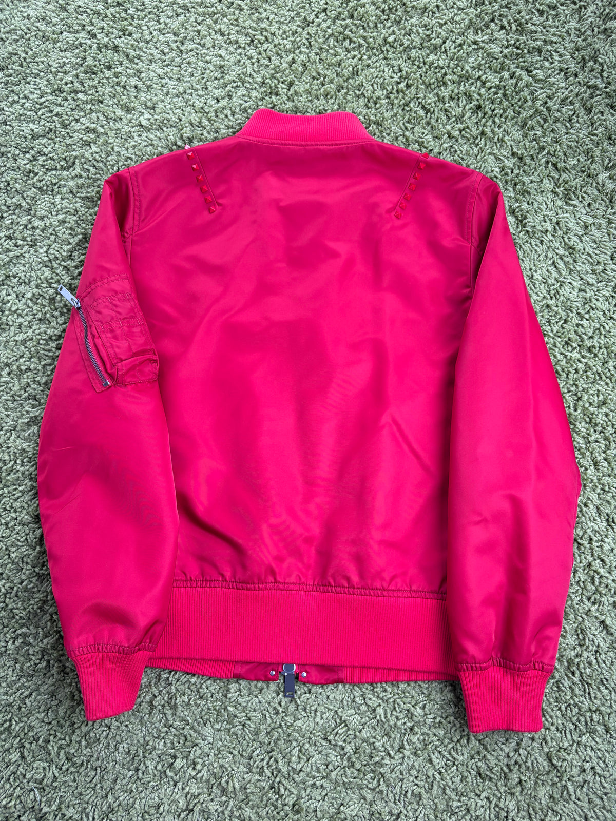 Bomber Valentino Garavani in Nylon Rosso 50
