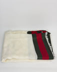 Foulard Gucci beige rosso e verde