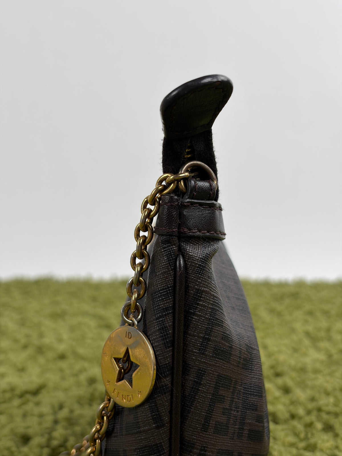 Borsa Fendi Baguette in tela Marrone