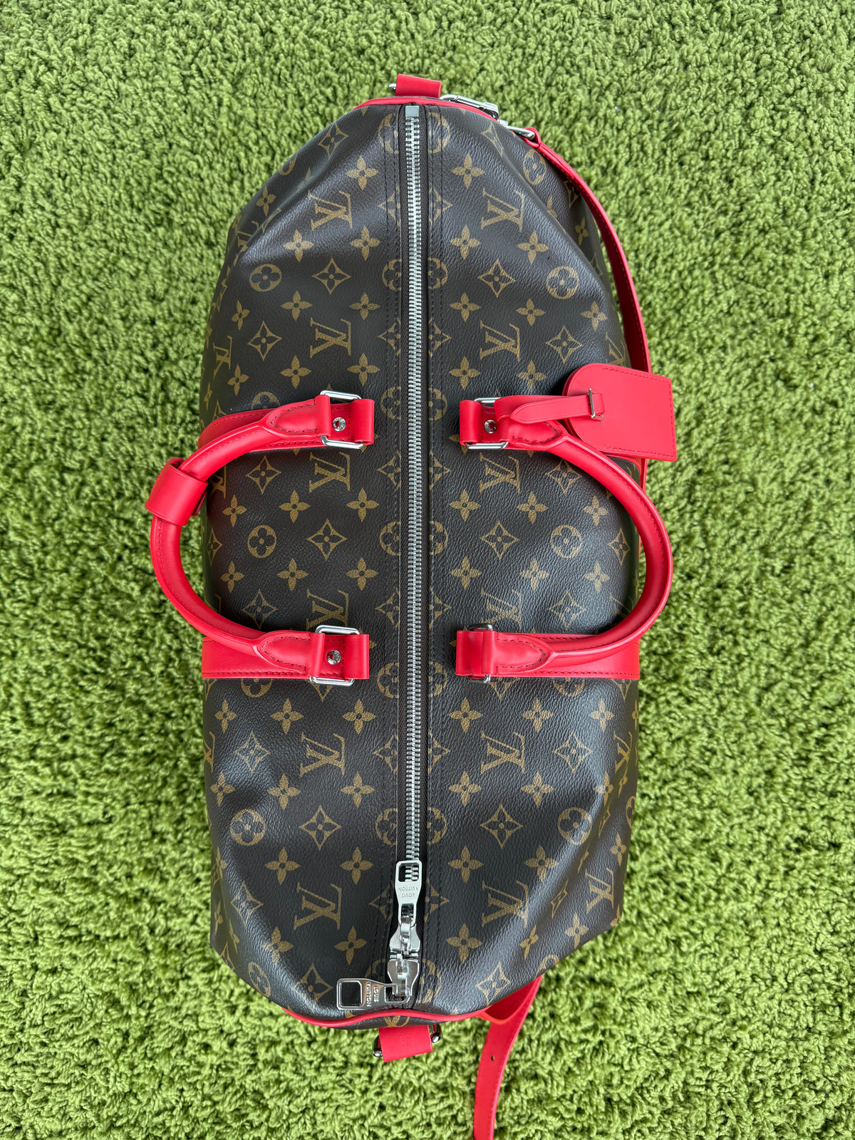 Keepall Bandoulière 45 Louis Vuitton Marrone Rosso