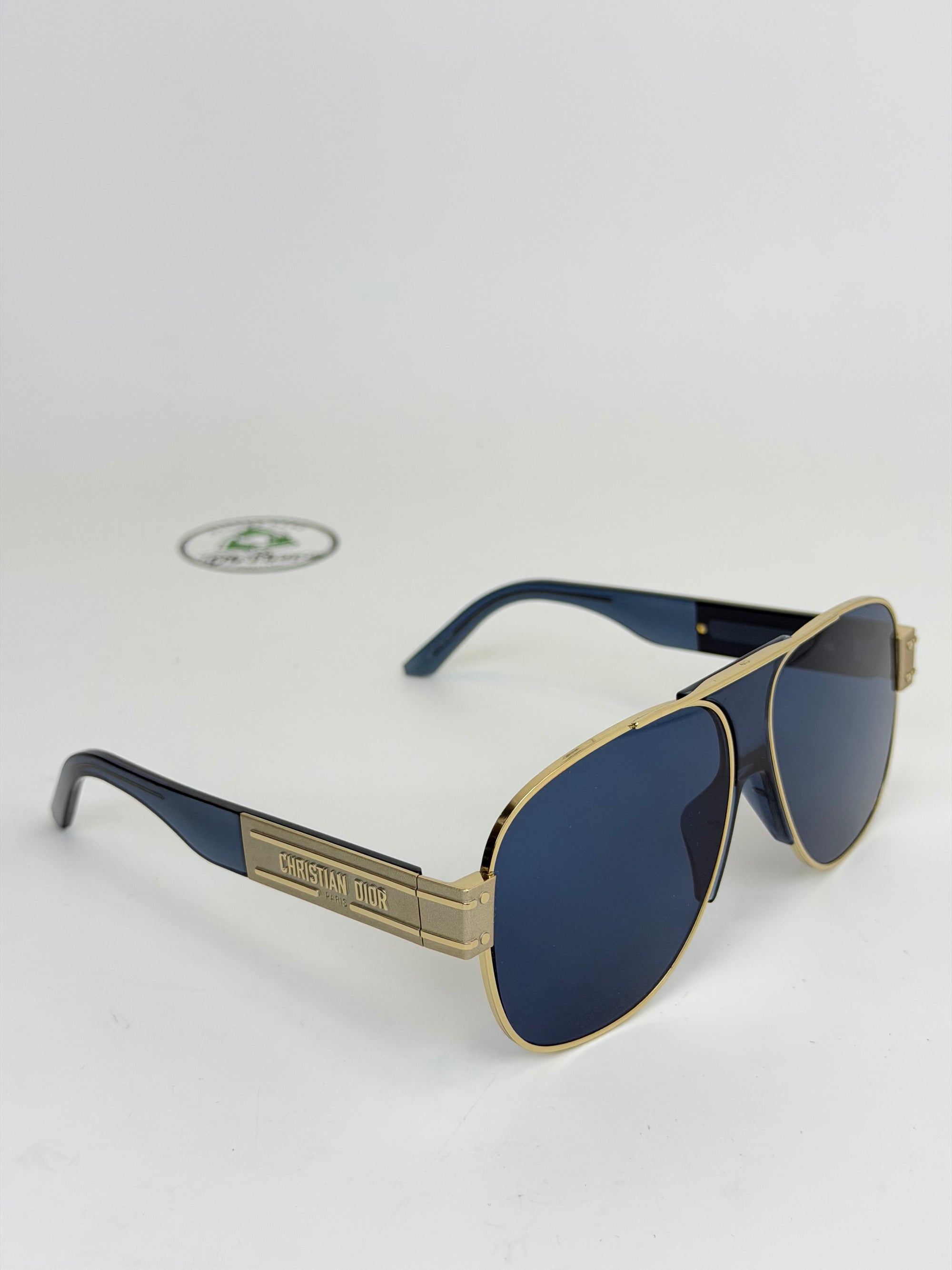 Occhiali Dior blu e oro