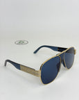 Occhiali Dior blu e oro