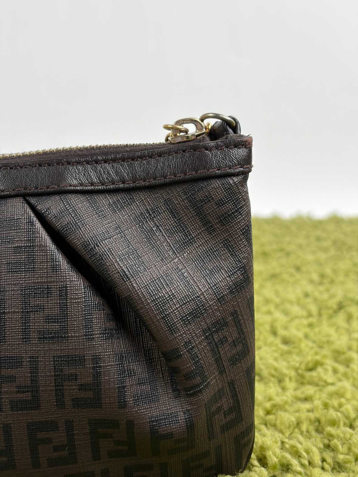 Borsa Fendi Baguette in tela Marrone