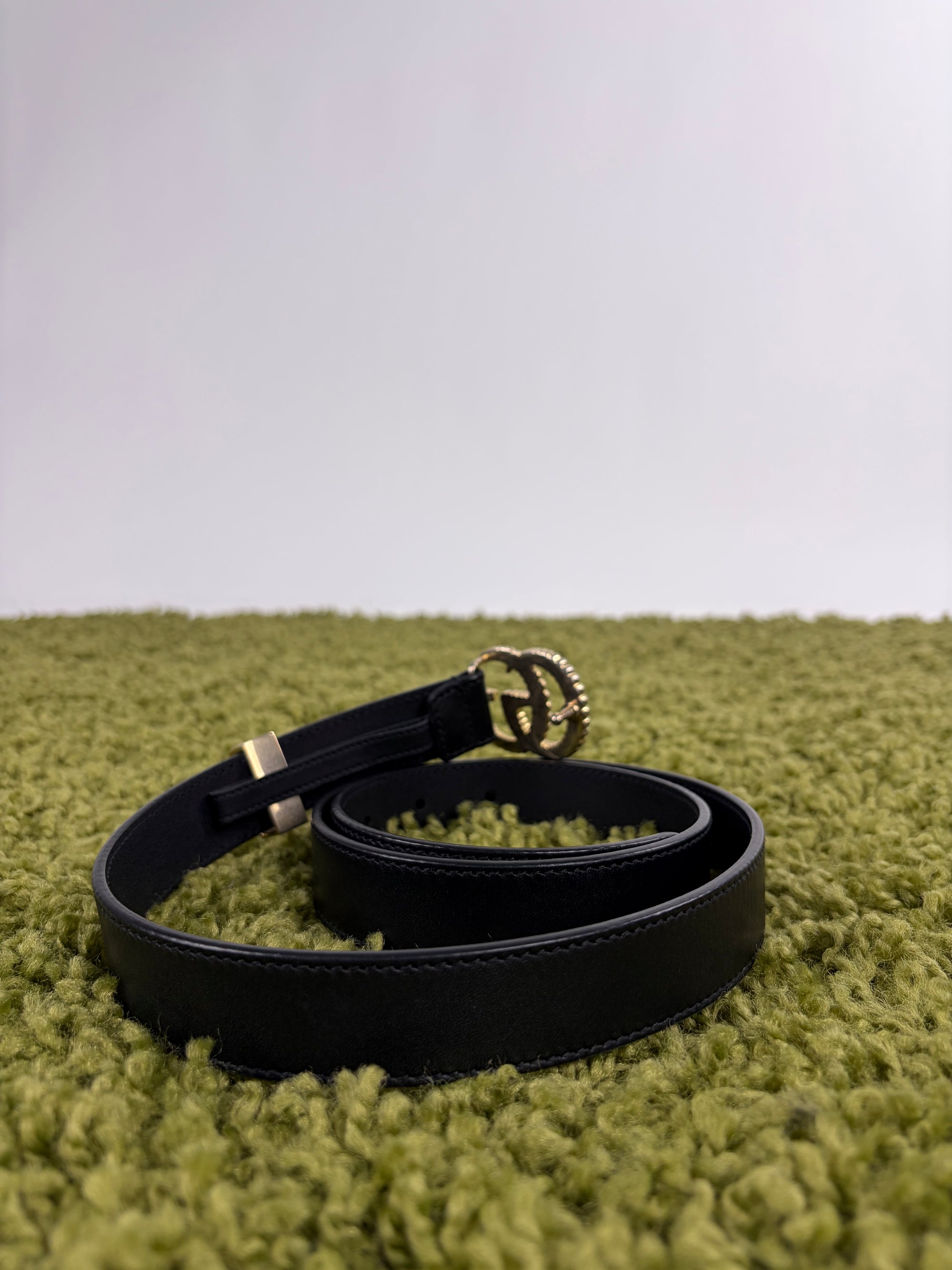 Cintura Gucci Size 90 nera e oro