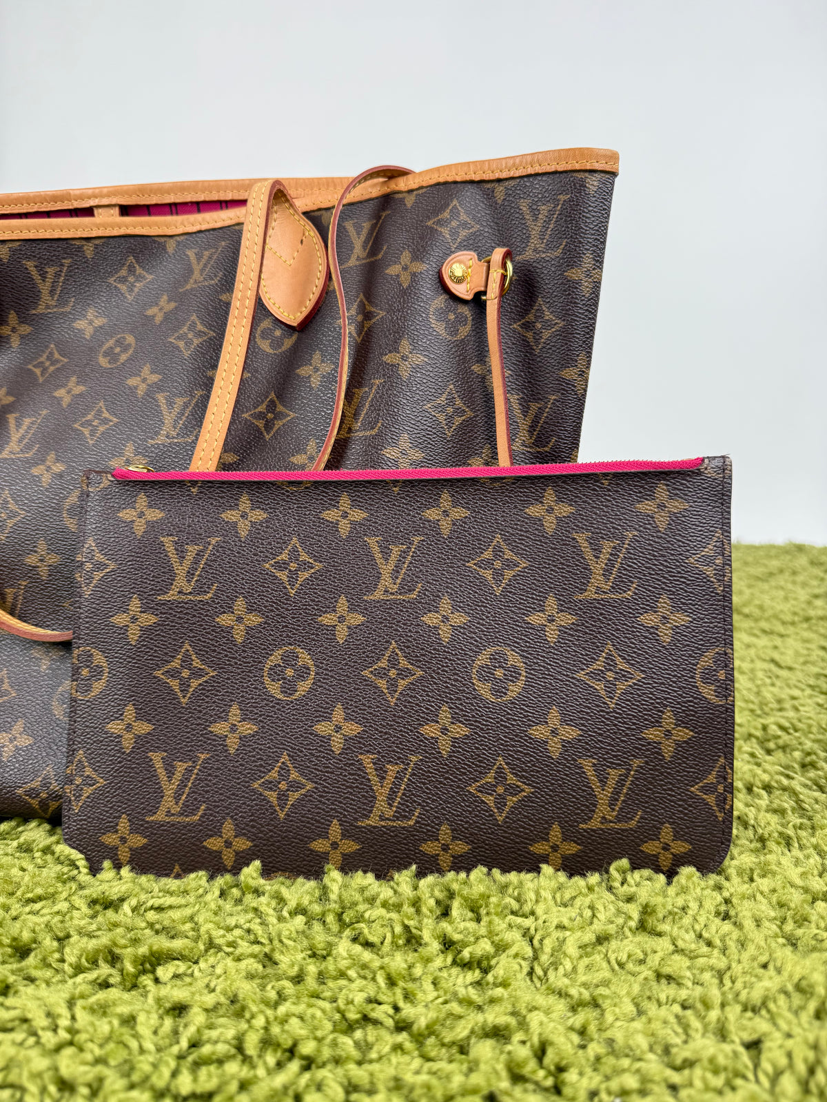 Borsa Neverfull Louis Vuitton MM Marrone