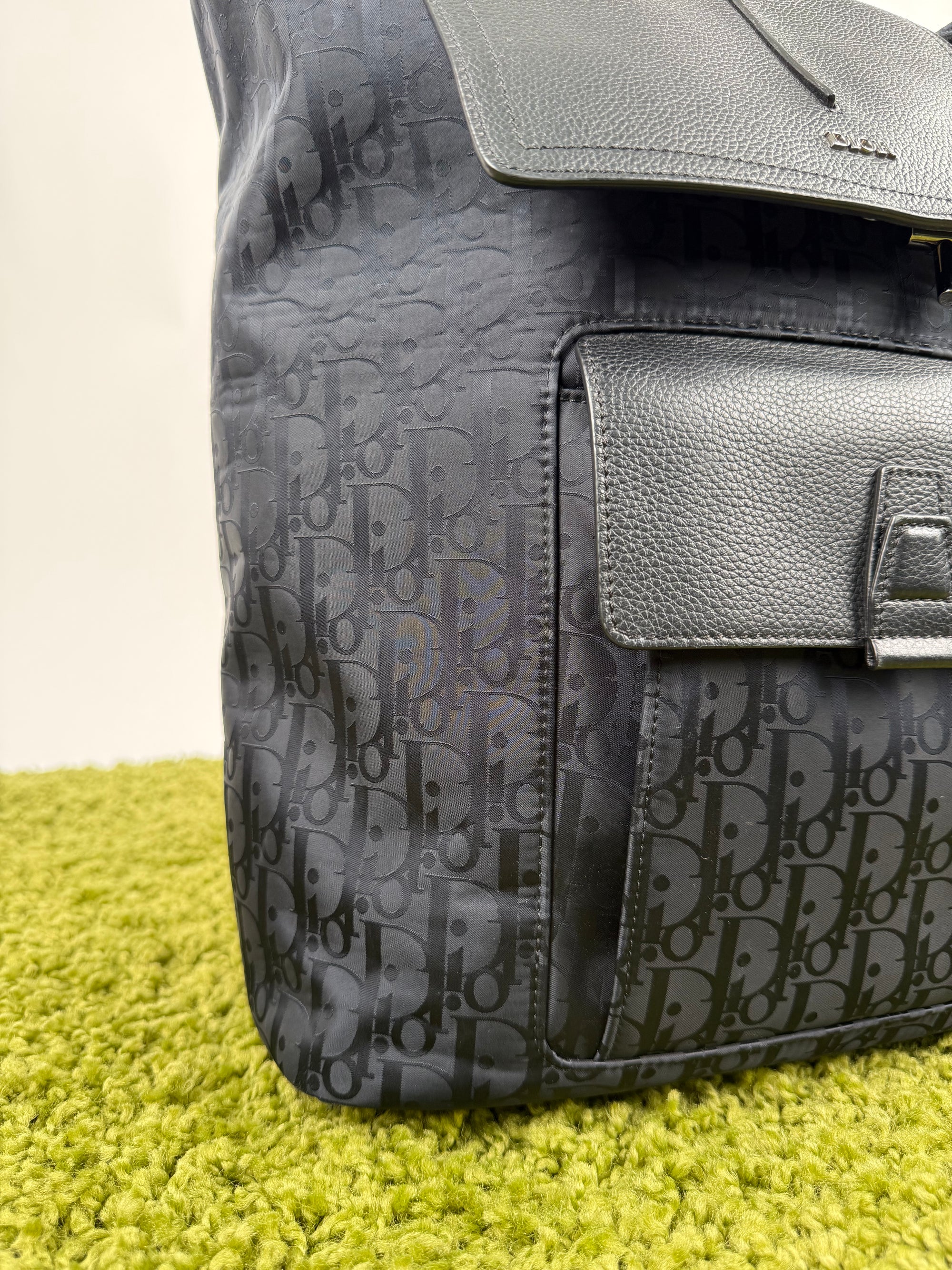 Zaino Dior in Jacquard e pelle di vitello
