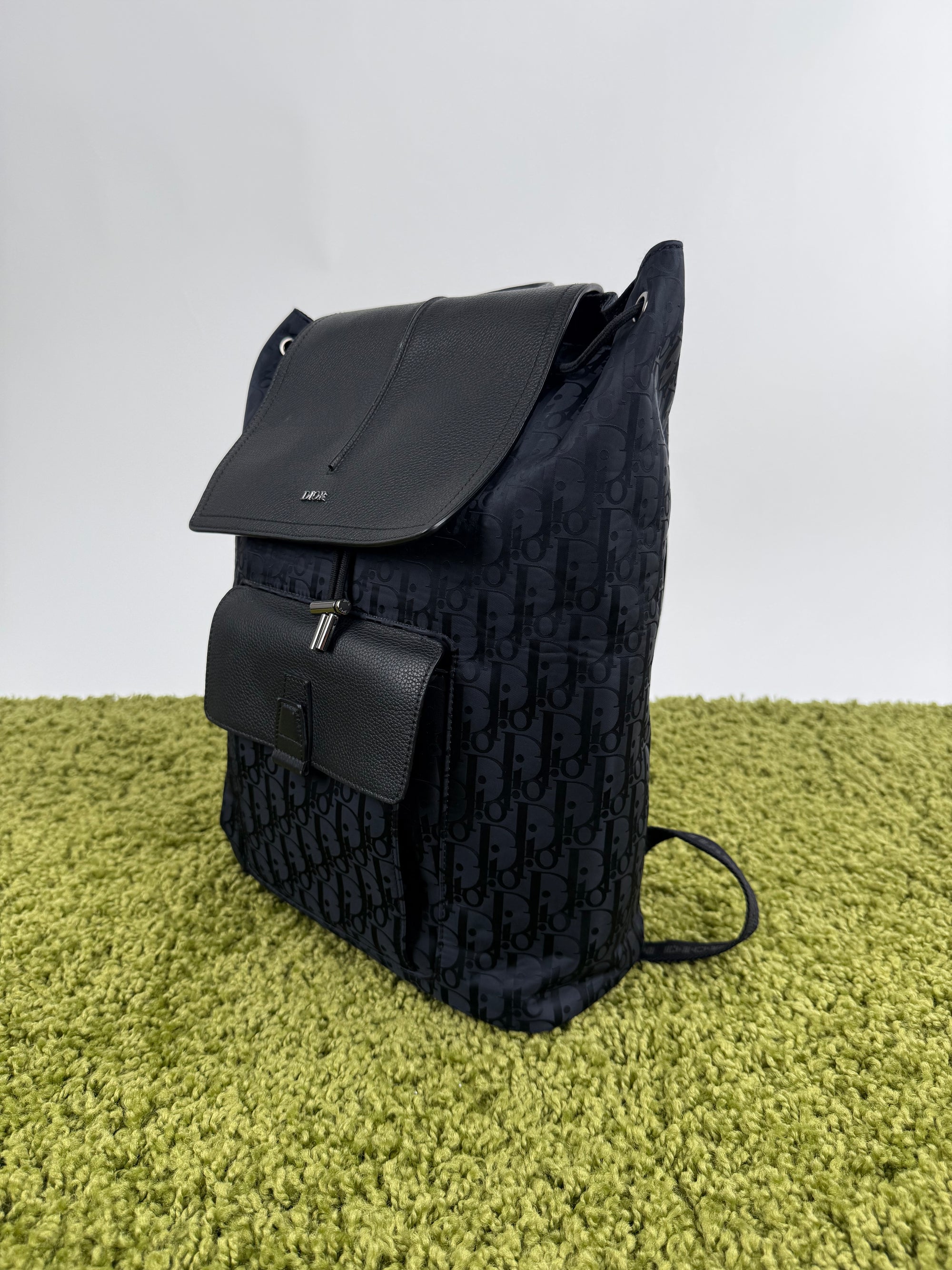Zaino Dior in Jacquard e pelle di vitello