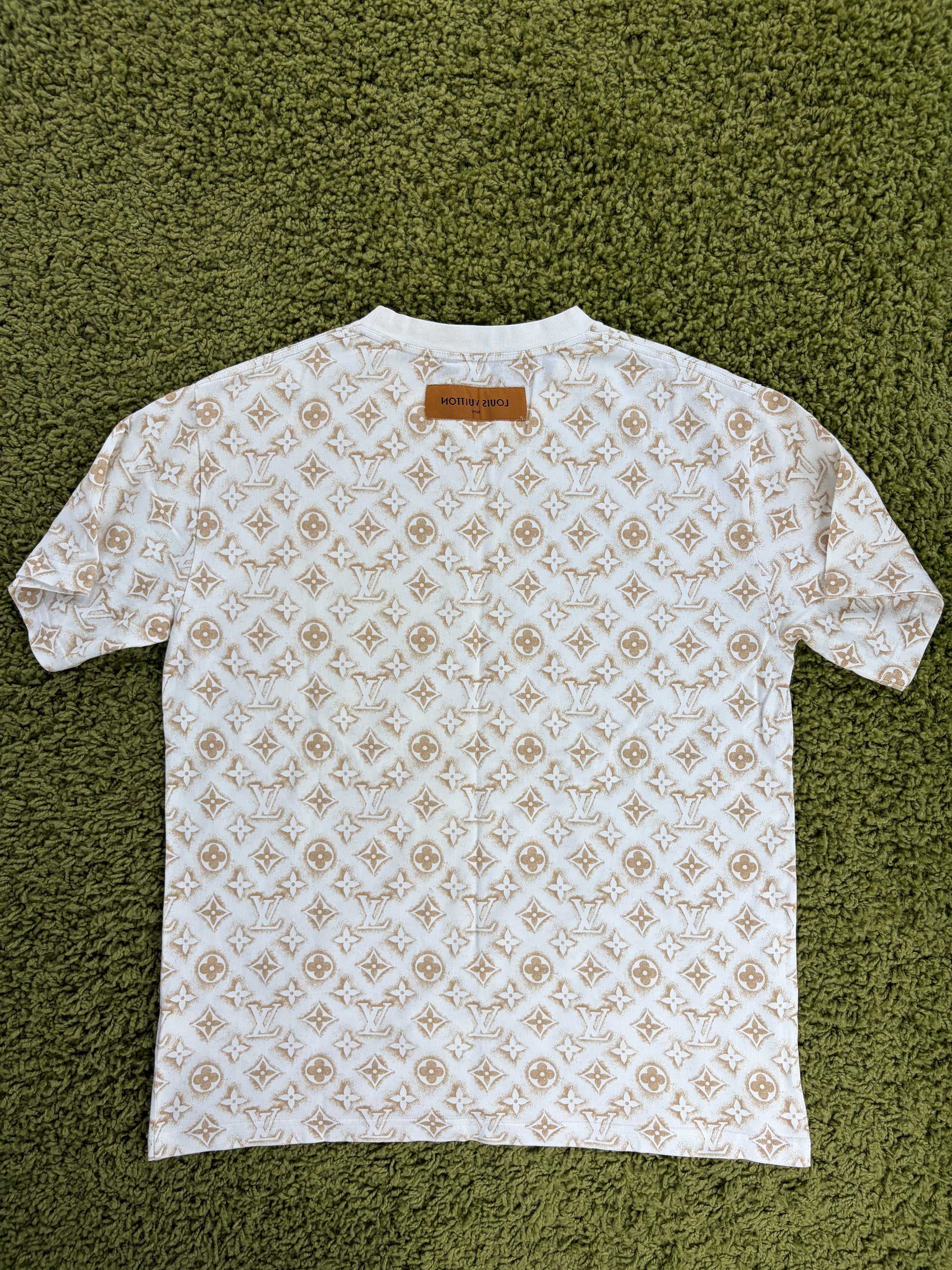 T shirt Louis Vuitton Size L bianca e oro