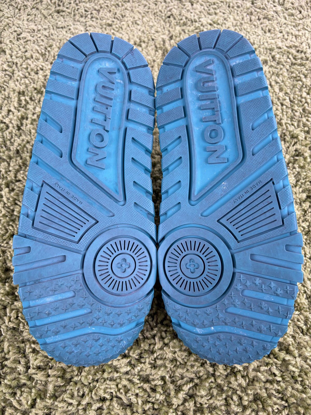 Louis Vuitton Trainer Maxi Bianca Verde 7.5