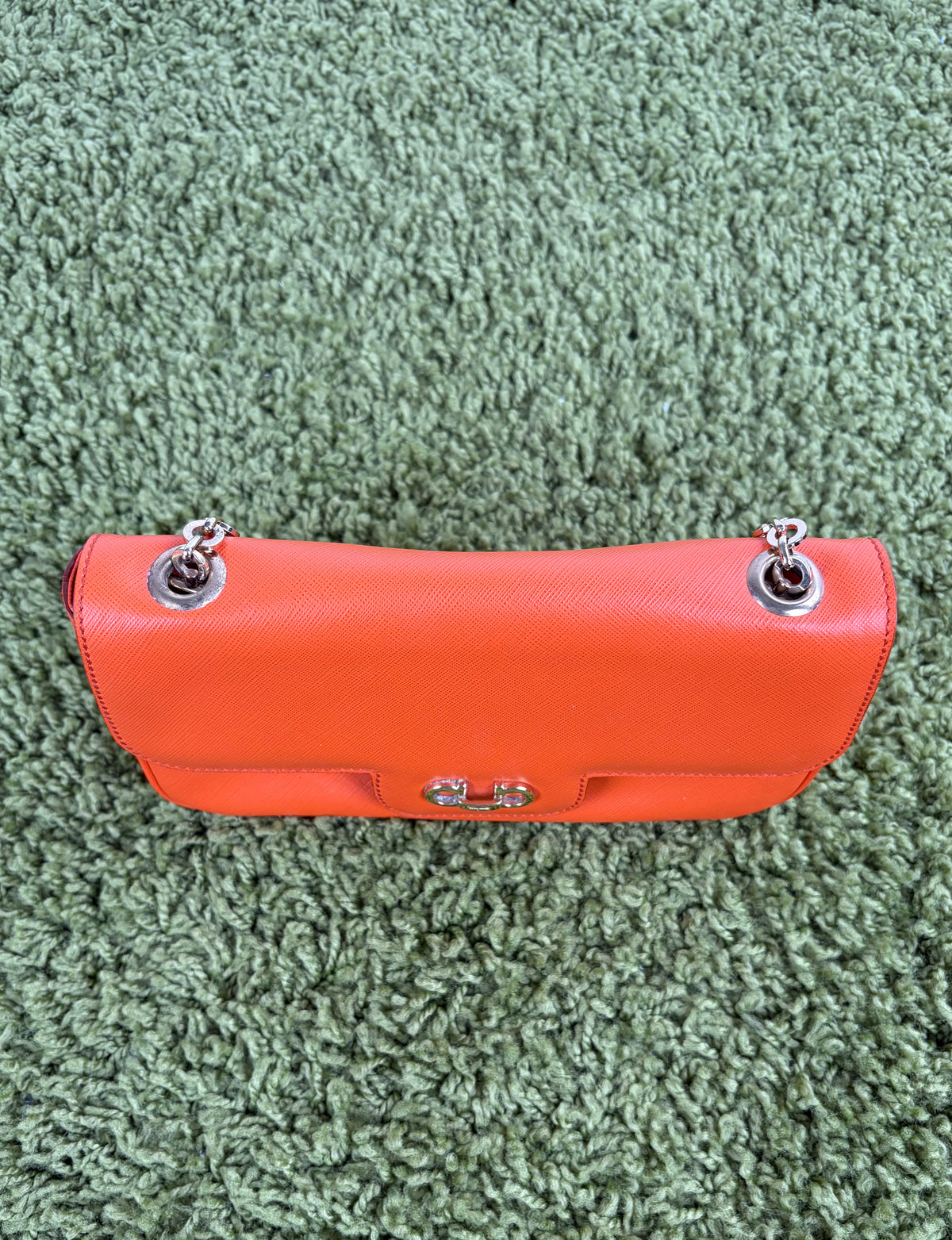 Borsa Ferragamo Gancini Chain Arancione