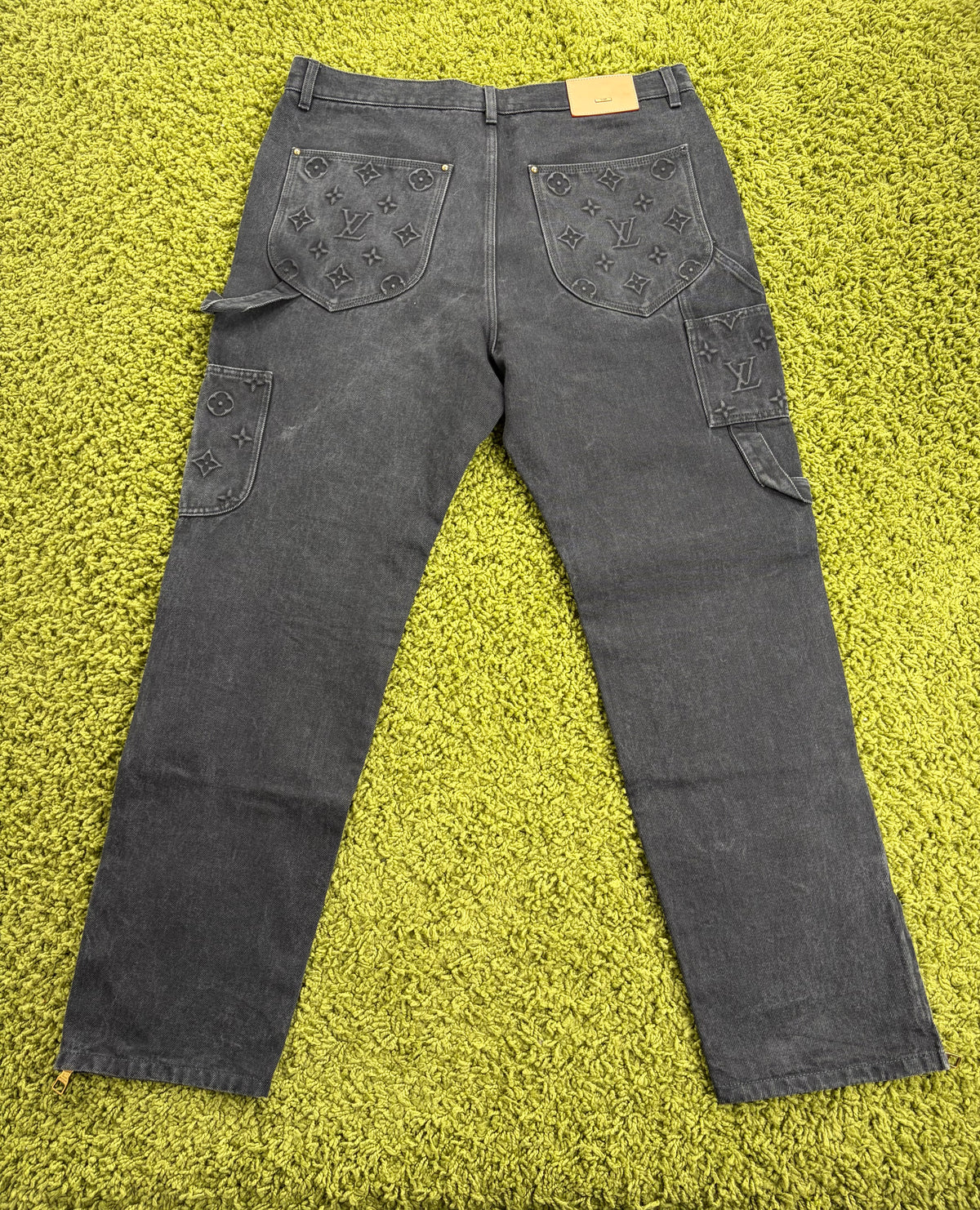 Jeans Louis Vuitton Carpenter in Denim Nero 36