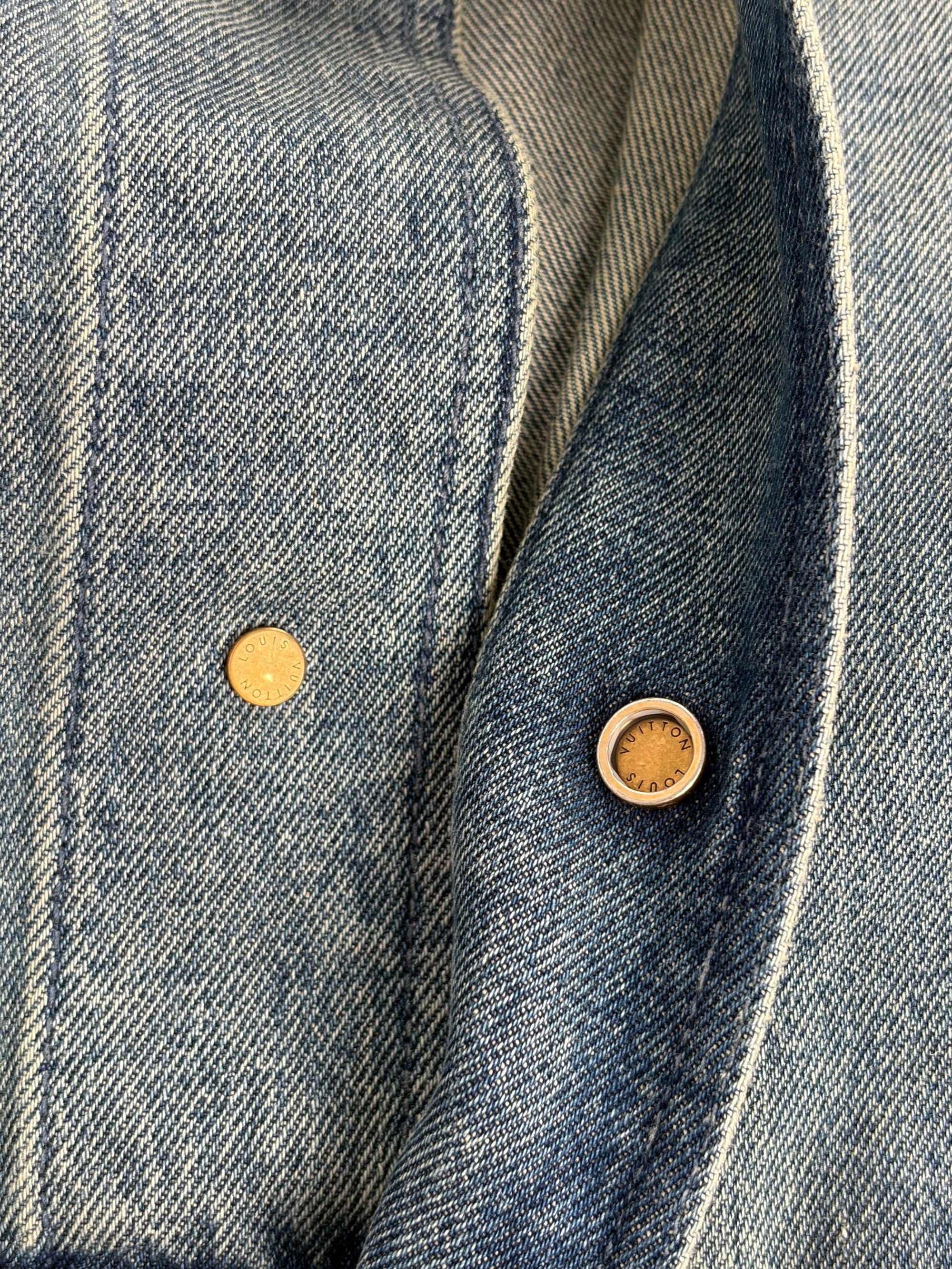 Camicia Louis Vuitton Denim Size XXL azzurra