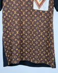 T shirt Louis Vuitton femminile Size L marrone e nera