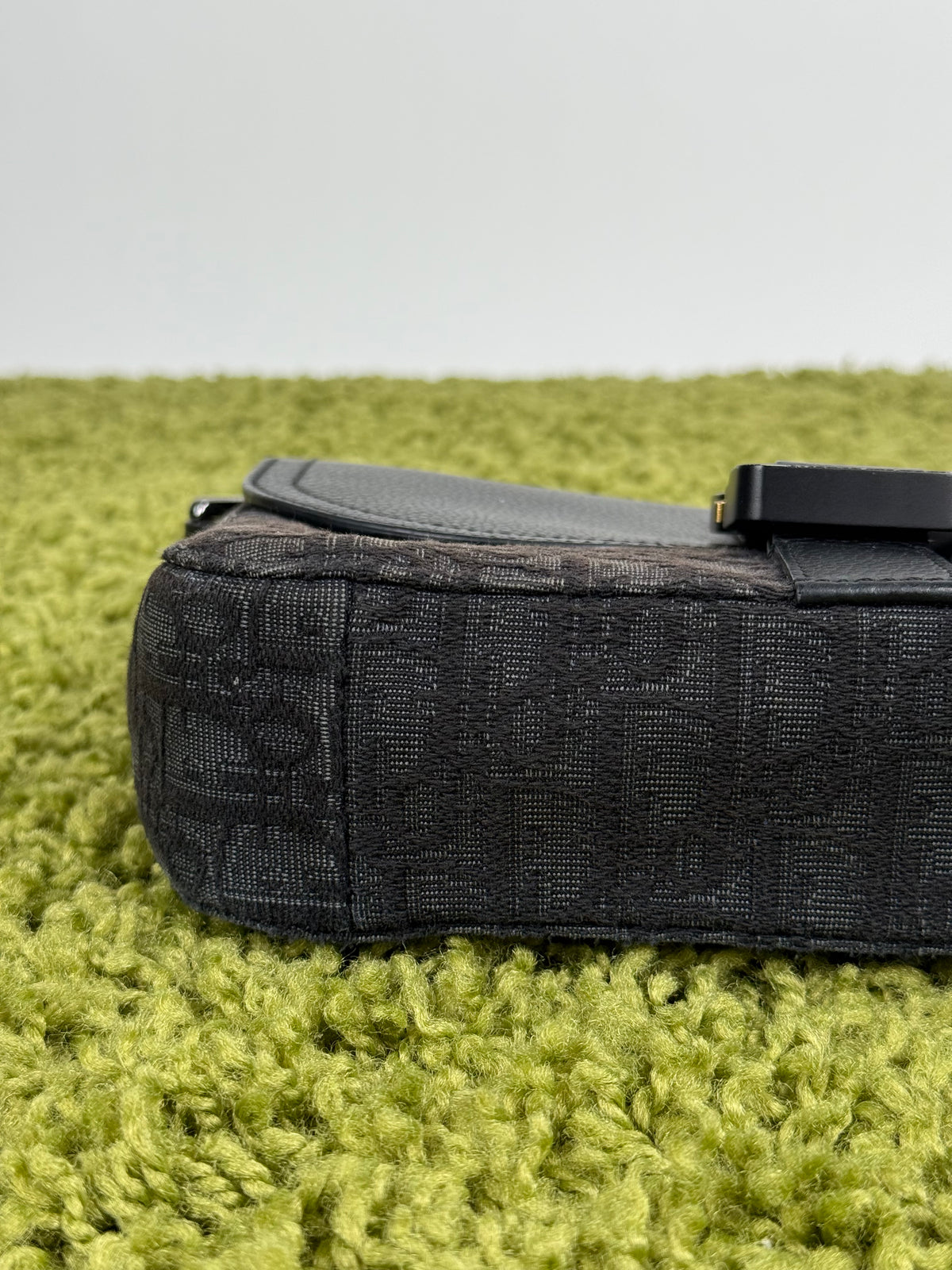 Borsa a tracolla piccola saddle Christian Dior Nero