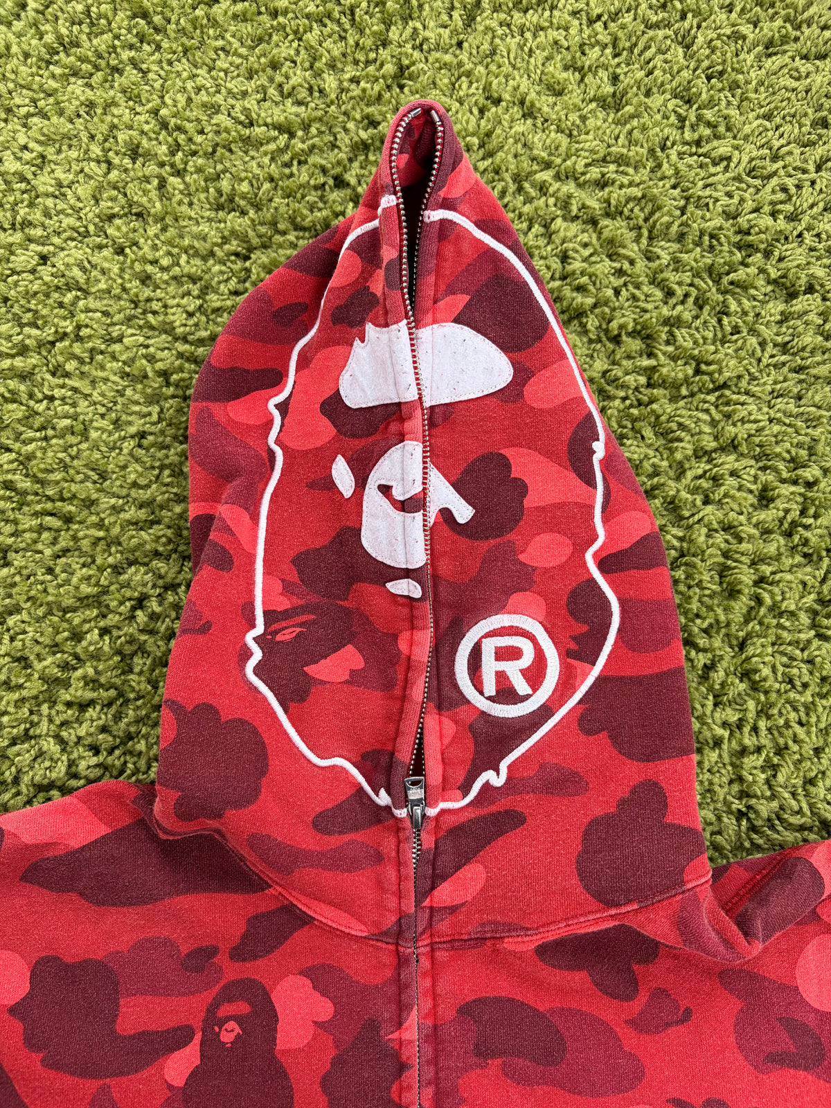 Zip Up Hoodie Bape Rosso XXL