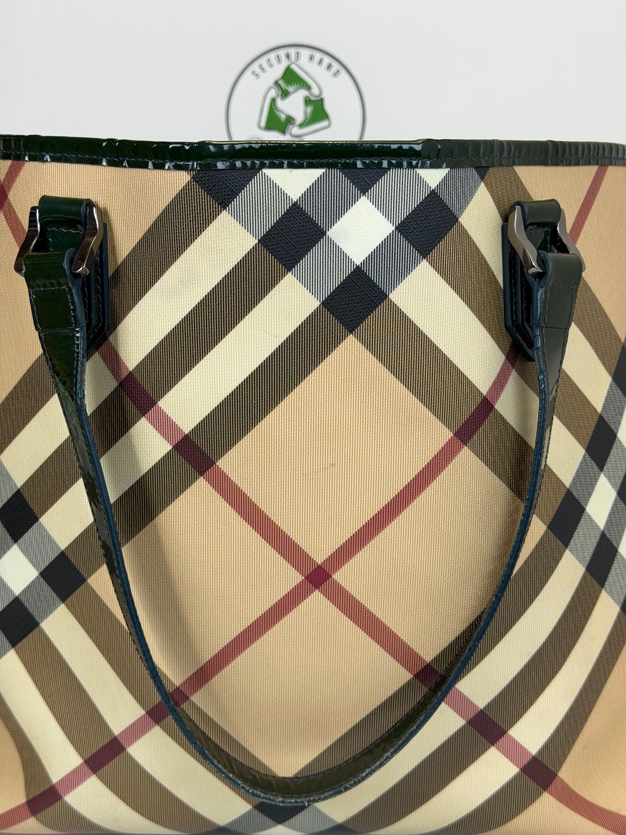 Borsa Burberry beige e verde