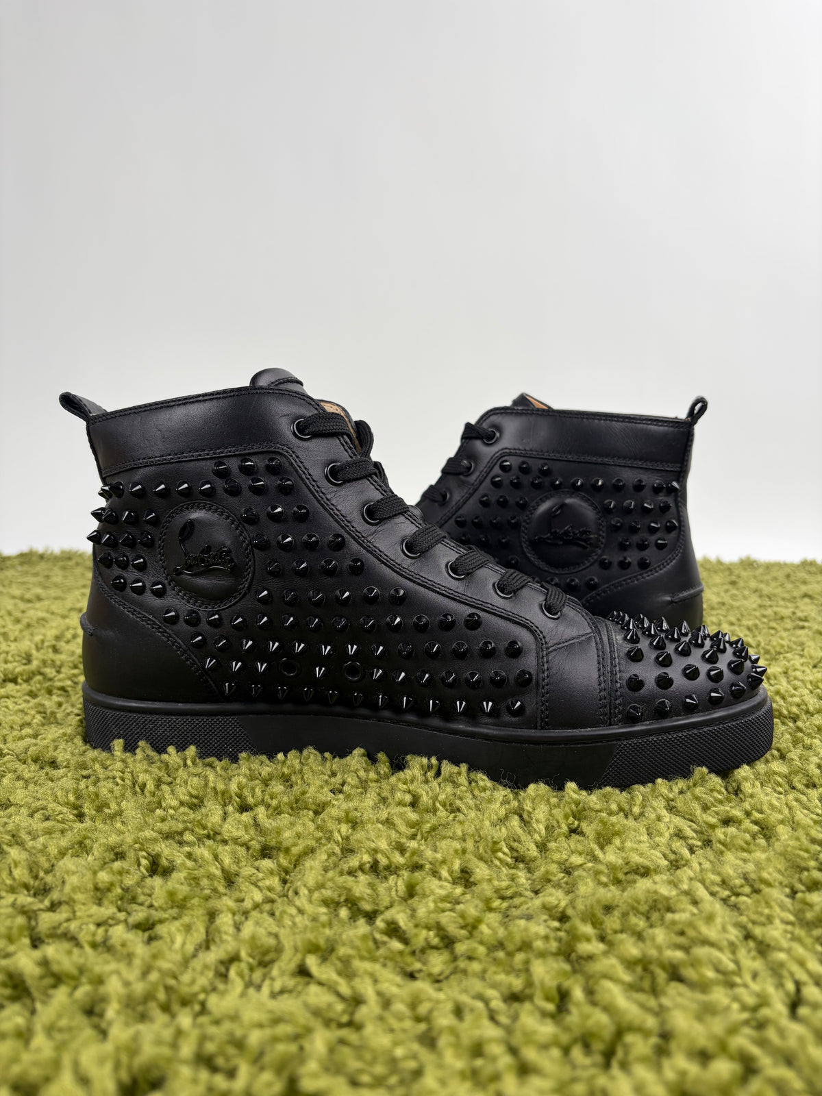 Christian Louboutin Spikes High In pelle Nera 42.5