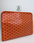 pochette Goyard misura GM verde e arancione