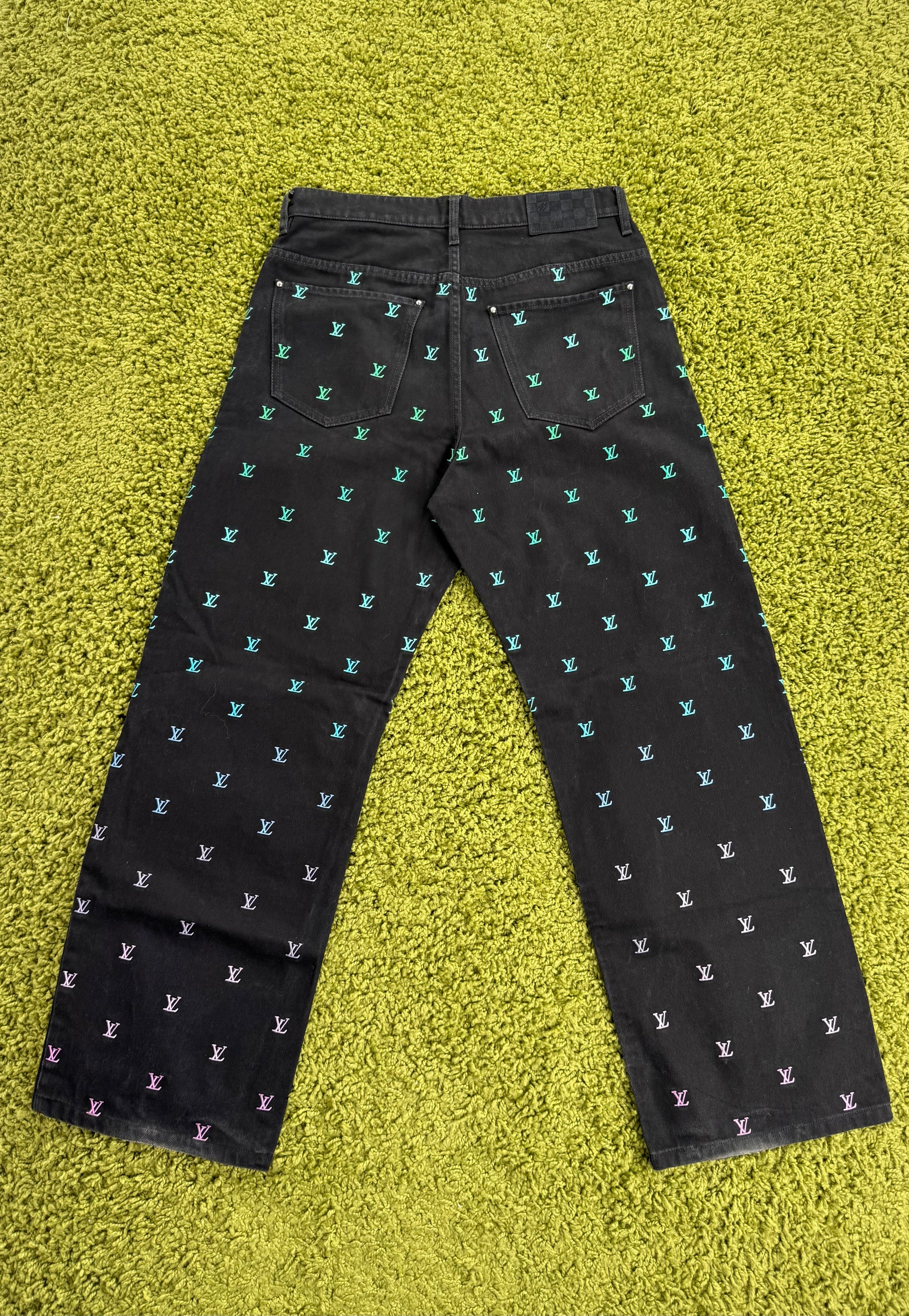 Jeans Louis Vuitton Nero Dettagli Arcobaleno 30