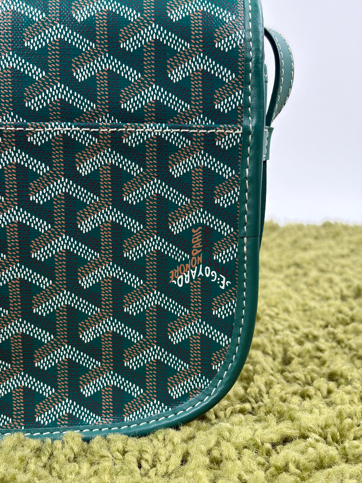 Borsa Goyard Belvedere PM in tela Goyardine Verde