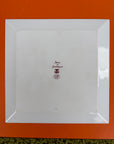 Piatto Hermes bianco e rosso